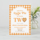 Invitation Notre Little Cutie Pie Retro 2e fête d'anniversair (Debout devant)