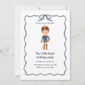 Invitation Notre Little King 1er anniversaire (Devant)