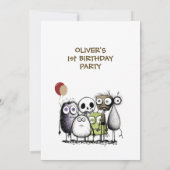 Invitation Notre Little Monster 1er anniversaire (Dos)