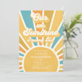 Invitation Notre Little Sunshine 2e fête d'anniversaire Retro (Debout devant)