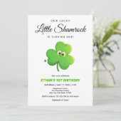 Invitation Notre Lucky Little Shamrock 1er anniversaire (Debout devant)