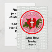 Invitation Notre Madame de l'invitation de chapelet (Devant / Derrière)