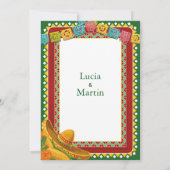 Invitation Notre Mariage Fiesta Mexicaine Colorée (Dos)