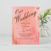 Notre Mariage Gold Peach Brown Mariage élégant