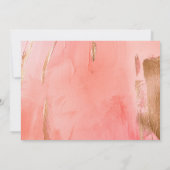 Invitation Notre Mariage Gold Peach Moderne Mariage élégant (Dos)