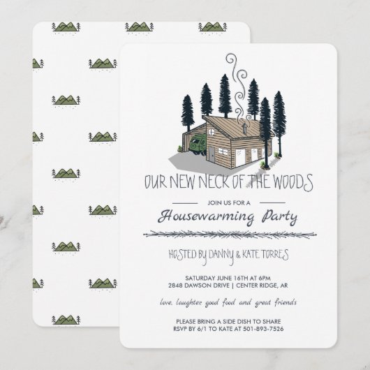 Invitation Notre nouveau cou de la partie de réchauffement de (Devant / Derrière)