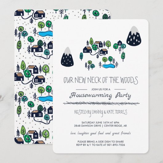 Invitation Notre nouveau cou de la partie de réchauffement de (Devant / Derrière)