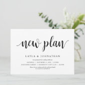 Invitation Notre nouveau plan de mariage change la date (Debout devant)