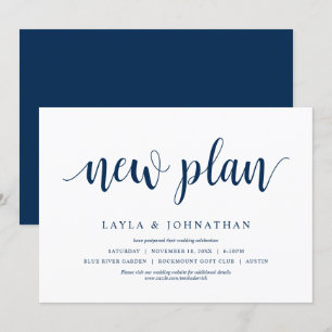 Invitation Notre nouveau plan de mariage Changer la date