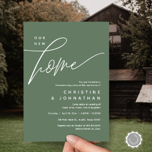Invitation Notre Nouvelle Maison, Cosy Lovely House Party