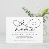 Invitation Notre nouvelle maison, fête de crémaillère convivi (Debout devant)