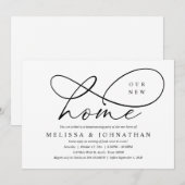 Invitation Notre nouvelle maison, fête de crémaillère convivi (Devant / Derrière)