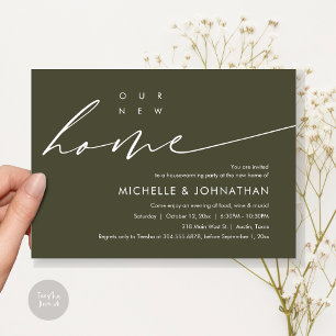 Invitation Notre nouvelle maison, Fête de la Fête du réchauff