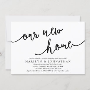 Invitation Notre nouvelle maison, Fête de la Ménage Rustique