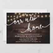 Invitation Notre nouvelle maison, Fête de la Ménage Rustique (Devant)