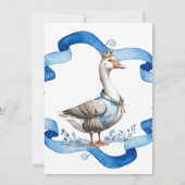 Invitation Notre Oie Silencieuse Tourne Un Garçon Anniversair (Dos)