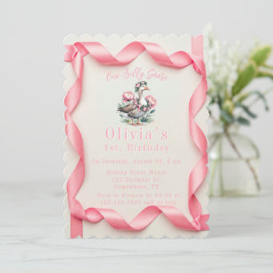 Invitation Notre oie sotte est Tourner une fille fête d'anniv