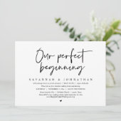 Invitation Notre Parfait Début, Mariage Elopement Party (Debout devant)