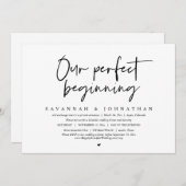 Invitation Notre Parfait Début, Mariage Elopement Party (Devant / Derrière)