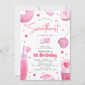 Invitation Notre petit amour 1er anniversaire (Devant)