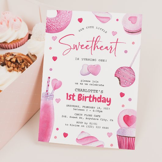 Invitation Notre petit amour 1er anniversaire