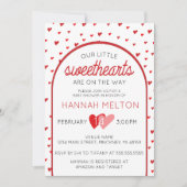 Invitation Notre petit amour Baby shower de la Saint Valentin (Devant)