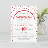 Invitation Notre petit amour Baby shower de la Saint Valentin (Debout devant)