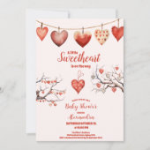 Invitation Notre petit amour Baby shower de la Saint Valentin (Devant)