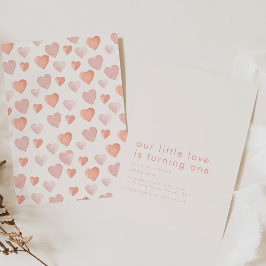 Invitation Notre petit amour devient un anniversaire Invitati
