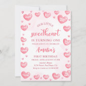 Invitation Notre petit amour Saint Valentin Anniversaire (Devant)