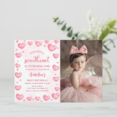 Invitation Notre petit amour Valentine Anniversaire Photo (Debout devant)