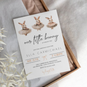 Invitation Notre petit anniversaire de lapin