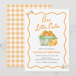 Invitation Notre petit anniversaire orange