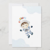 Invitation Notre Petit Astronaut Thème Anniversaire (Dos)