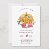 Invitation Notre petit Baby shower Citrouille (Devant)