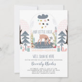 Invitation Notre petit Baby shower de cerfs (Devant)