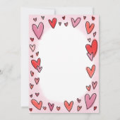 Invitation Notre petit Baby shower de coeur Saint-Valentin (Dos)