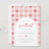 Invitation Notre petit Baby shower de Saint-Valentin (Devant)