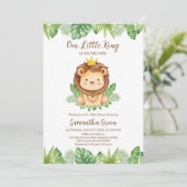 Invitation Notre petit Baby shower Lion King (Debout devant)