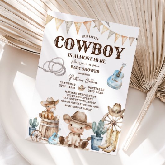 Invitation Notre petit Baby shower sauvage de l'Ouest
