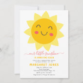 Invitation Notre Petit Baby shower Soleil Jaune Cuisine (Devant)