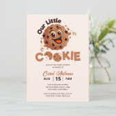 Invitation Notre petit Baby shower sucré de biscuits (Debout devant)
