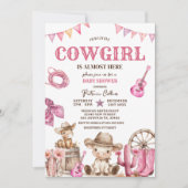 Invitation Notre petit Baby shower Wild West (Devant)