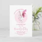 Invitation Notre petit Ballerina 1er anniversaire (Debout devant)