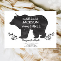 Notre Petit Bear Cub Bois Forêt Bois Anniversaire