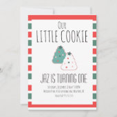 Invitation Notre petit biscuit Noël Fête d'anniversaire (Devant)