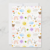 Invitation Notre petit Boho Sunshine Arc-en-ciel premier anni (Dos)