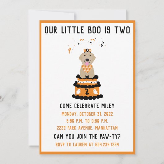 Invitation Notre Petit Bois Est Deux Fête D'Anniversaire De C (Devant)