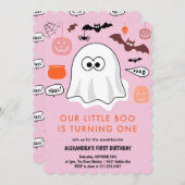 Invitation Notre petit boo a un an (Devant / Derrière)