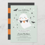 Invitation Notre Petit Boo Cute Kid Halloween Deuxième Annive<br><div class="desc">Célébrez le premier anniversaire de votre petit avec cette adorable invitation de fête d'anniversaire sur le thème de l'Halloween. Il est décoré d'un thème menthe,  noir,  blanc et orange avec l'illustration d'un mignon fantôme souriant tenant une banderole avec le mot "One"</div>